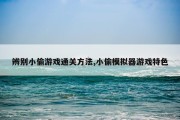 辨别小偷游戏通关方法,小偷模拟器游戏特色