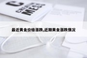 最近黄金价格涨跌,近期黄金涨跌情况