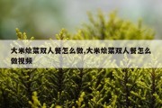 大米烩菜双人餐怎么做,大米烩菜双人餐怎么做视频