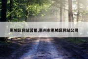 惠城区网站营销,惠州市惠城区网站公司