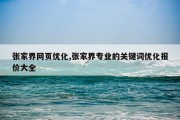 张家界网页优化,张家界专业的关键词优化报价大全