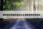 便便宠物的最快通关方法,便便宠物恐怖游戏