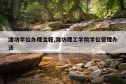 潍坊学位办理流程,潍坊理工学院学位管理办法