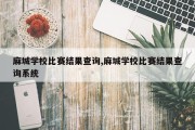 麻城学校比赛结果查询,麻城学校比赛结果查询系统