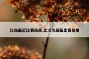 比森最近比赛结果,比沃尔最新比赛结果