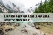 上海交易所今日实时黄金价格,上海交易黄金交易所今天的价格是多少